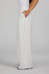 White Pleated Pants