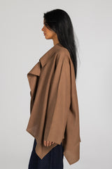 Soft Memory Linen Kimono in Cafe