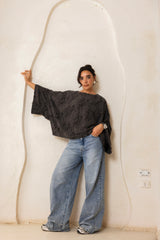 Soft Bloom Blouse - Gray