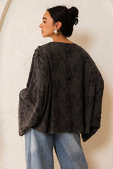 Soft Bloom Blouse - Gray