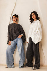 Soft Bloom Blouse - Gray