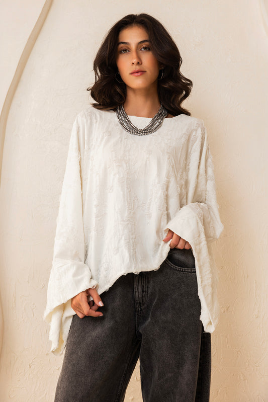 Soft Bloom Blouse - White