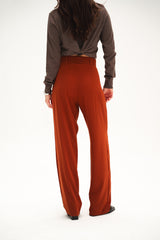 Brown Straight Pants