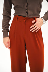Brown Straight Pants