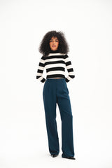 Teal Green Straight Pants