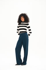 Teal Green Straight Pants