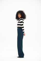 Teal Green Straight Pants