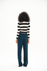 Teal Green Straight Pants