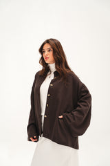 The Aria Cardigan - Dark Brown