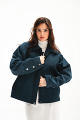 The Harper Zip Jacket - Teal Green