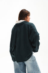 The Rowan Pullover - Deep Teal
