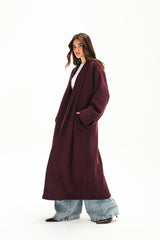 Soft Touch Coat - Maroon