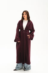 Soft Touch Coat - Maroon