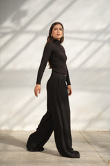 Black Casual Loose Pants