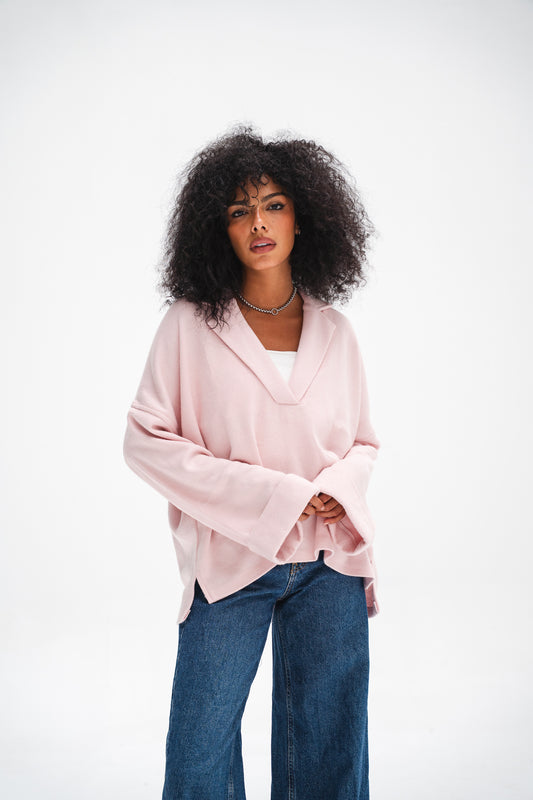 The Rowan Pullover - Pink