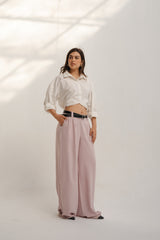 Pink Casual Loose Pants