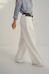 White Casual Loose Pants
