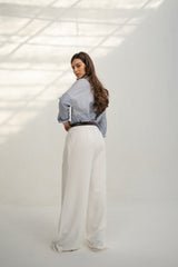 White Casual Loose Pants