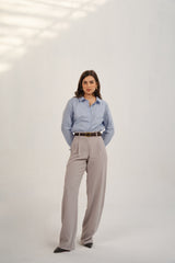 Light Gray Straight Pants