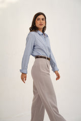 Light Gray Straight Pants
