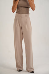 Light Beige Straight Pants