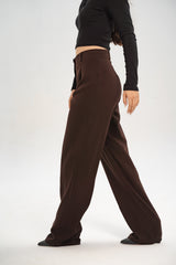 Dark Brown Straight Pants