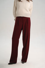 Burgundy Straight Pants