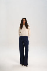 Navy Blue Straight Pants