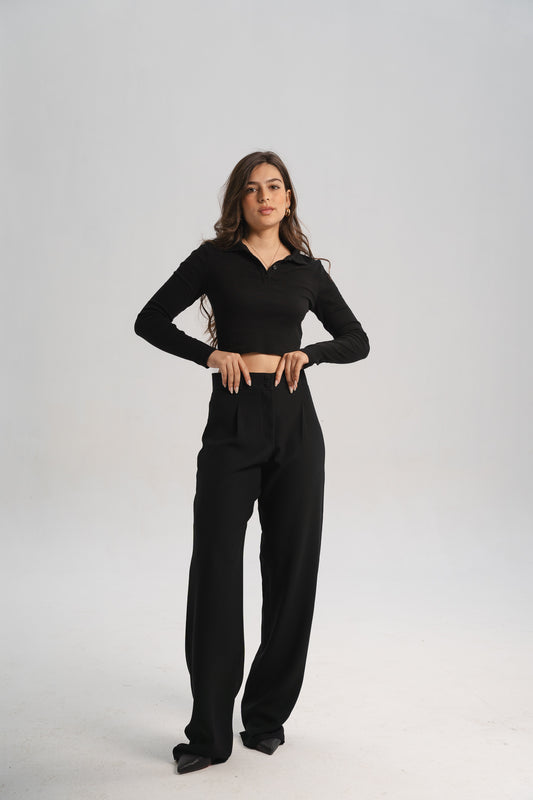 Black Straight Pants