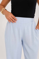 Linen pants – Baby blue