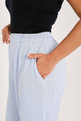 Linen pants – Baby blue
