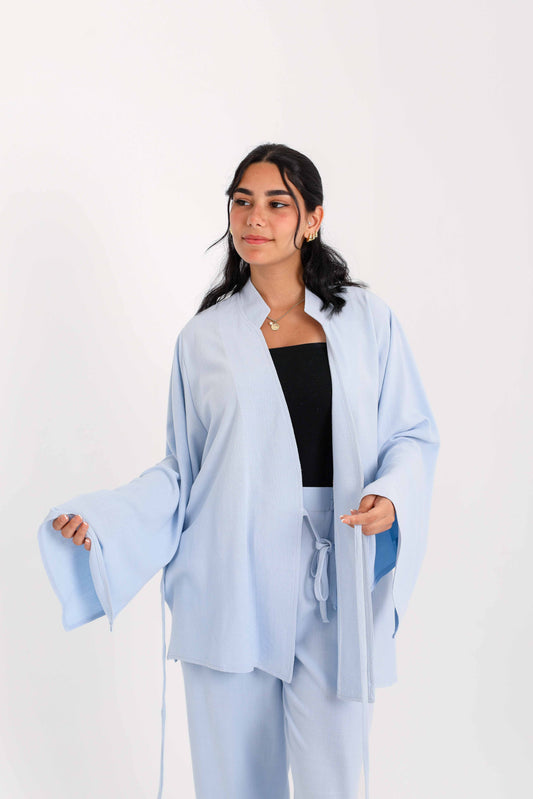 Linen Blouse – Baby Blue