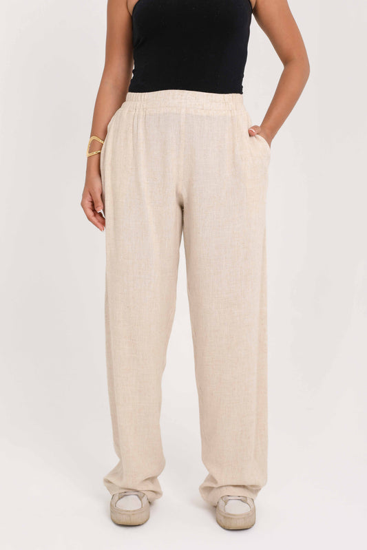 Linen pants – Beige