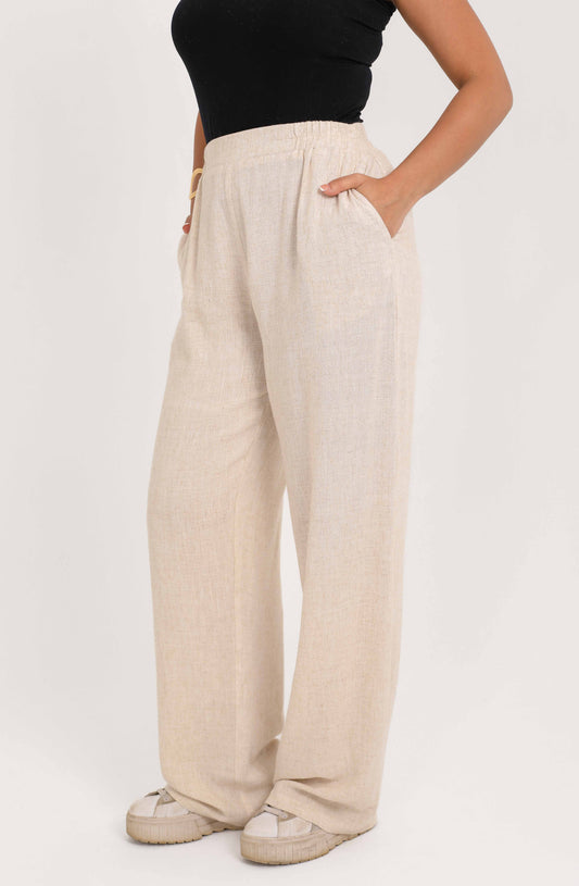 Linen pants – Beige