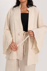 Linen Blouse – Beige
