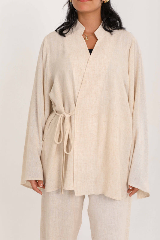 Linen Blouse – Beige