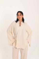 Linen Blouse – Beige