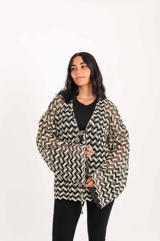 Crochet - Black & Beige