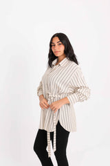 Striped Shirt - Beige