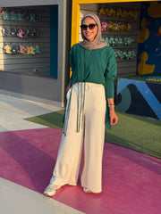 Off White Wide Leg Sweatpants