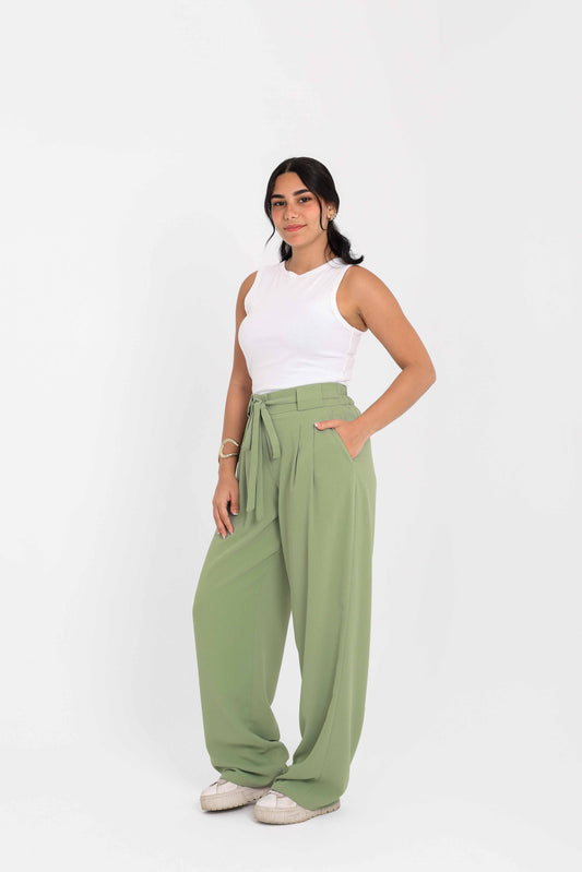 Mint Green Wide Leg Pants
