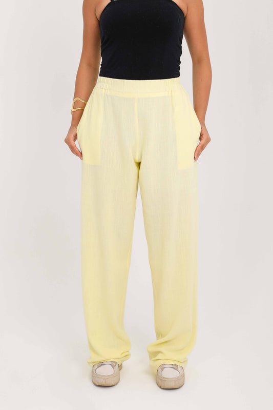 Linen pants – Yellow
