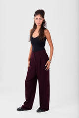 Maroon Straight Pants