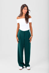Green Straight Pants