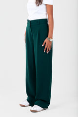 Green Straight Pants