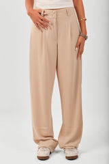 Light Beige Straight Pants