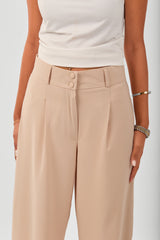 Light Beige Straight Pants